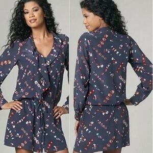 Rebecca Taylor Floral Silk Shirt Dress Size 2